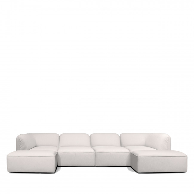 Noor - Pouf pour canapé modulable en tissu bouclette