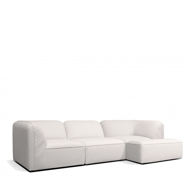 Noor - Pouf pour canapé modulable en tissu bouclette