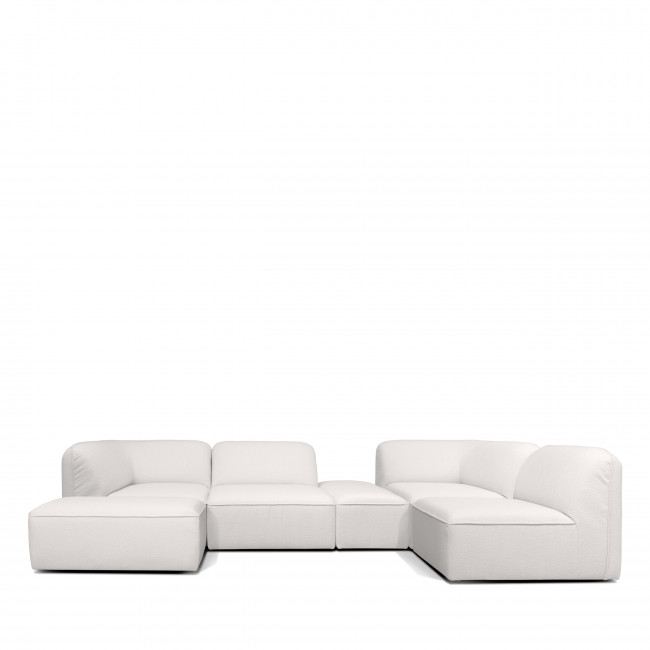 Noor - Pouf pour canapé modulable en tissu bouclette