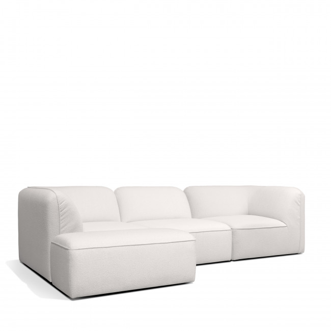 Noor - Pouf pour canapé modulable en tissu bouclette