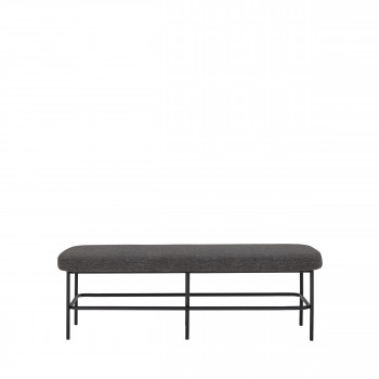 Farell - Banc en tissu et métal L140cm