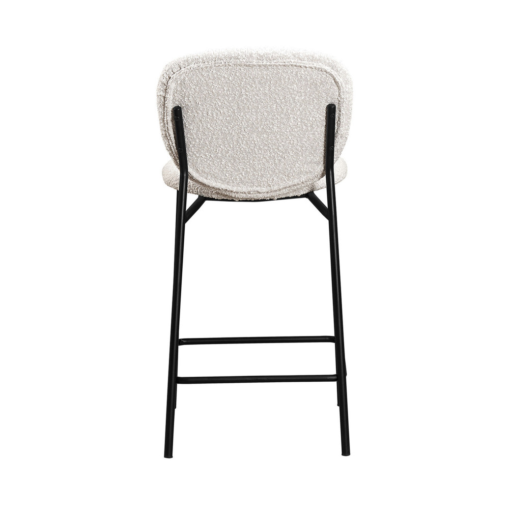 Tabouret avec dossier FORM / Bleu gris / 65 ou 75 cm / Piétement métal