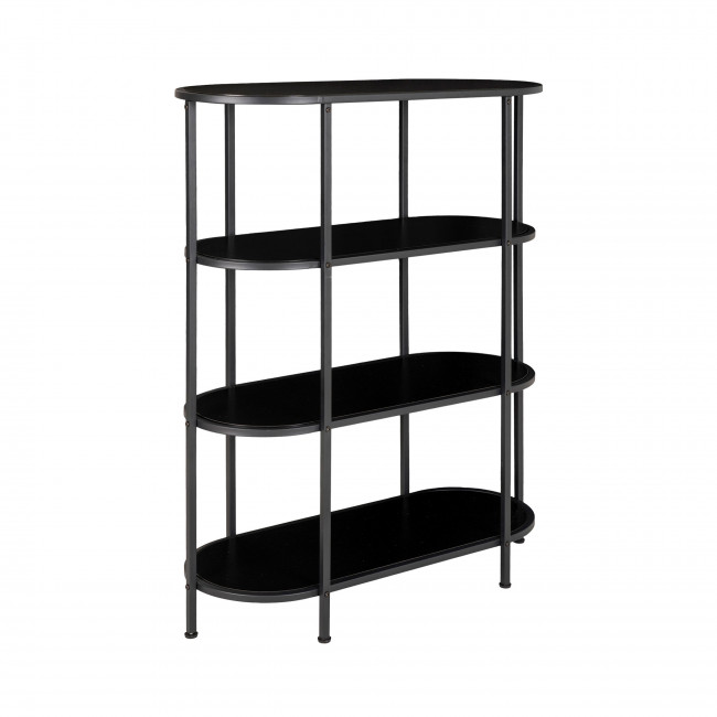 Vita - Étagère ovale en bois et métal 85x111cm