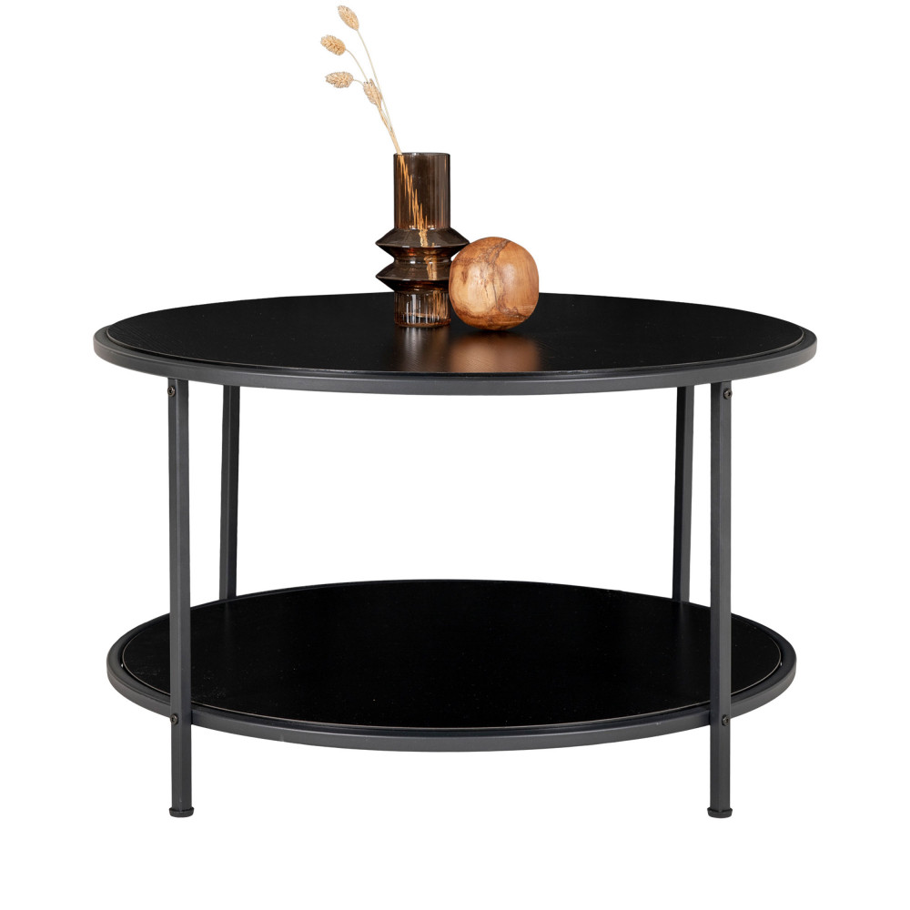 Table basse ronde en bois et métal ø80cm House Nordic - VITA