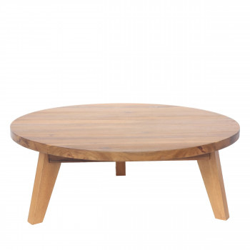 Léona - Table basse en bois d'acacia ø80cm