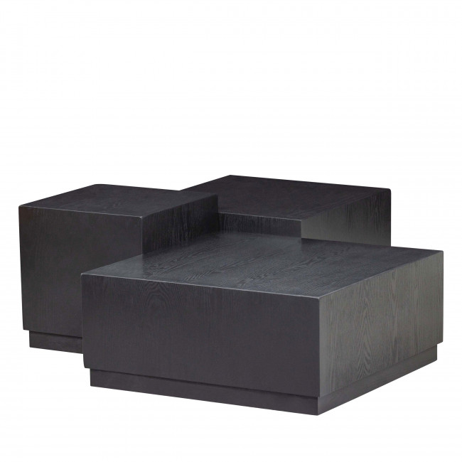 Pim - Lot de 3 tables basses en bois