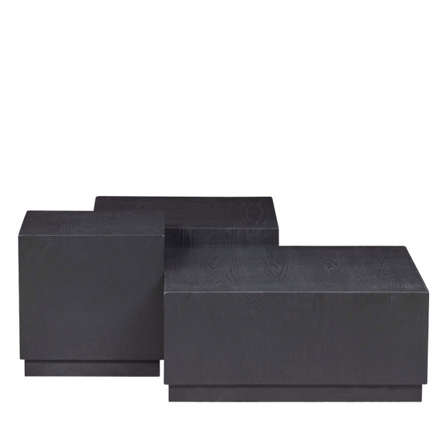 Pim - Lot de 3 tables basses en bois