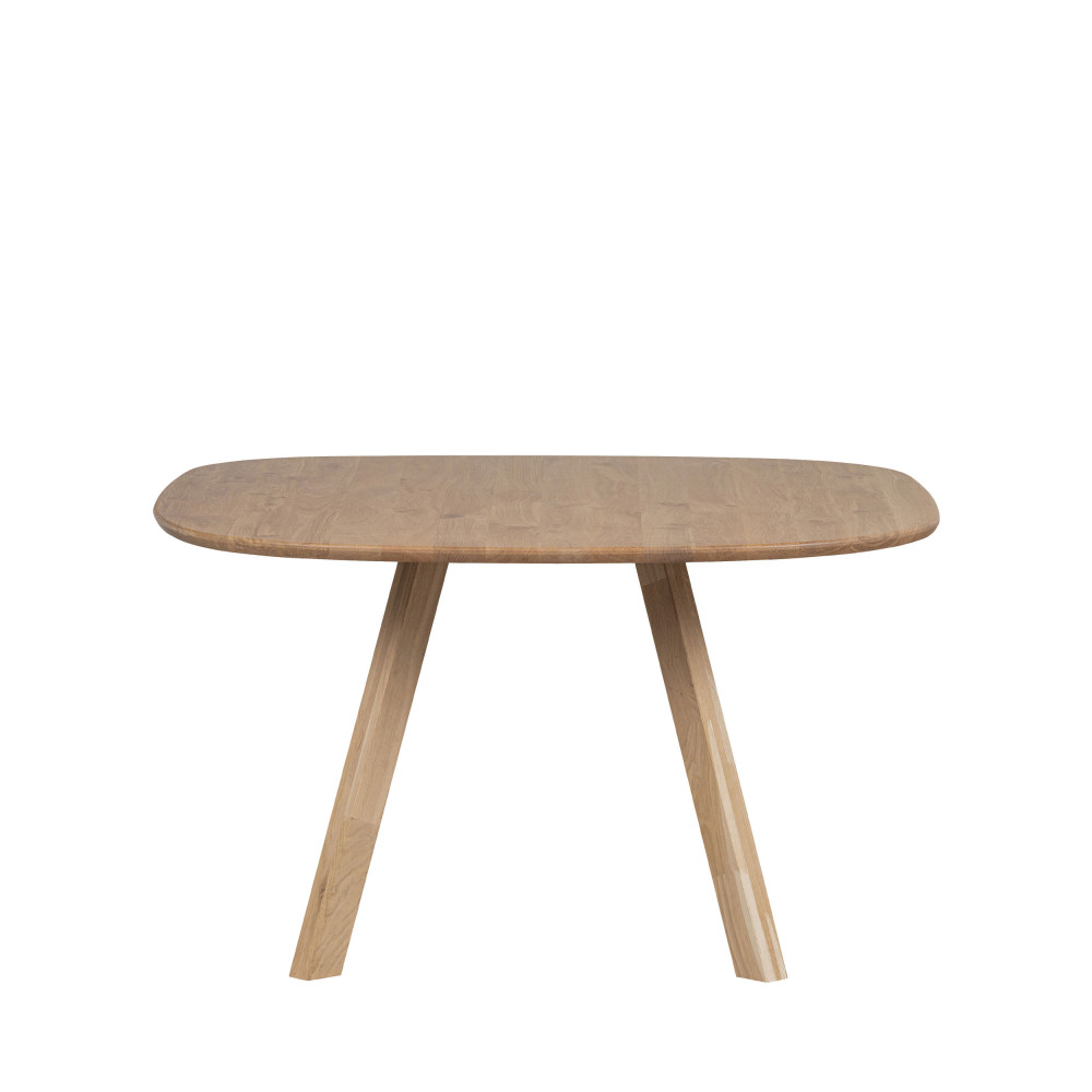 Tablo - Table à manger de forme organique en bois 130x130cm - Couleur - Bois clair