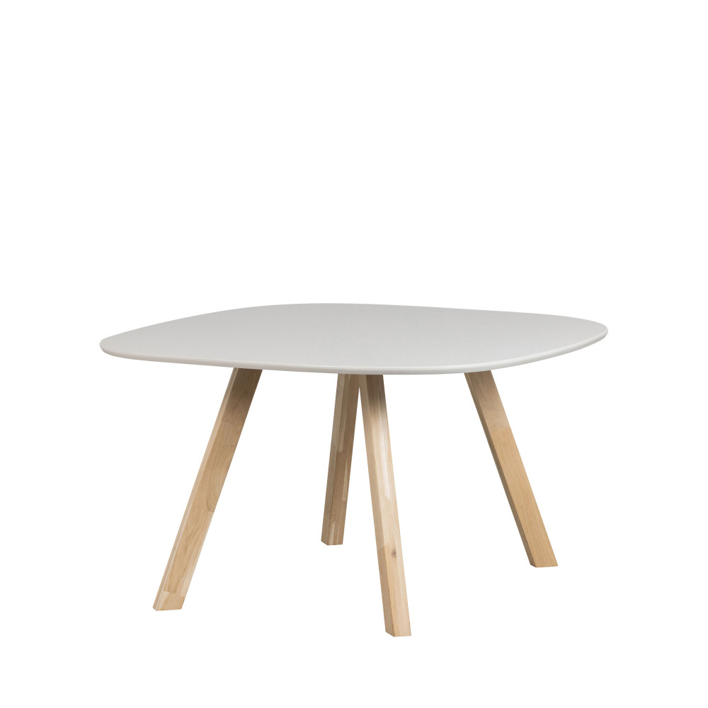 Tablo - Table à manger de forme organique en bois 130x130cm - Couleur - Blanc