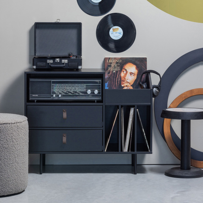 Jackson - Meuble de rangement à vinyles en bois