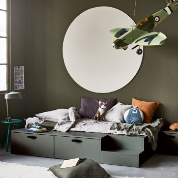 Stage - Lit avec multiples rangements en bois