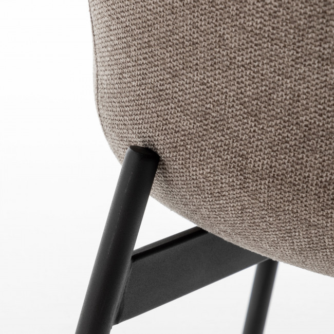 Haas - Lot de 2 fauteuils de table en tissu et métal