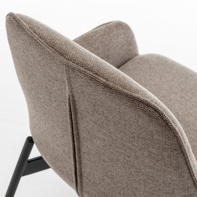 Haas - Lot de 2 fauteuils de table en tissu et métal