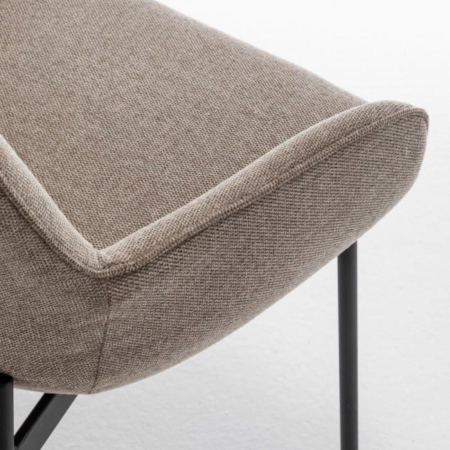 Haas - Lot de 2 fauteuils de table en tissu et métal