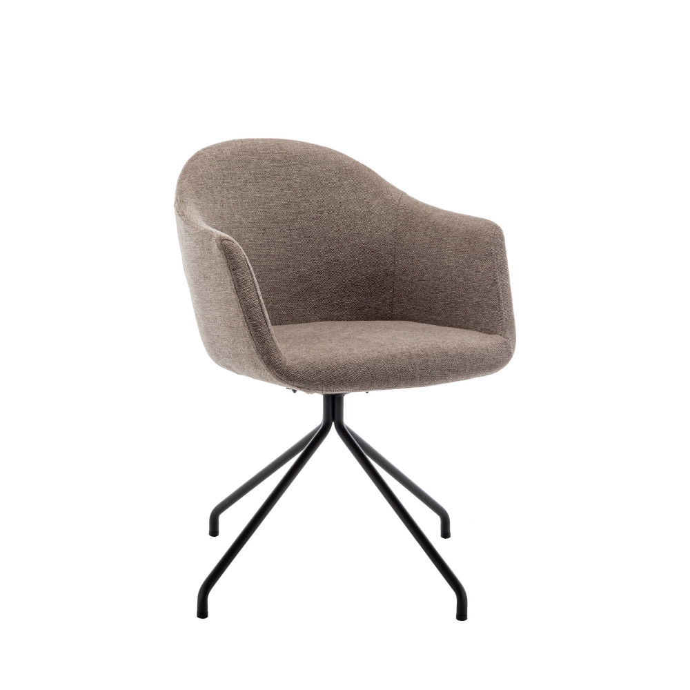 kooij - chaise de bureau en tissu et métal - couleur - taupe