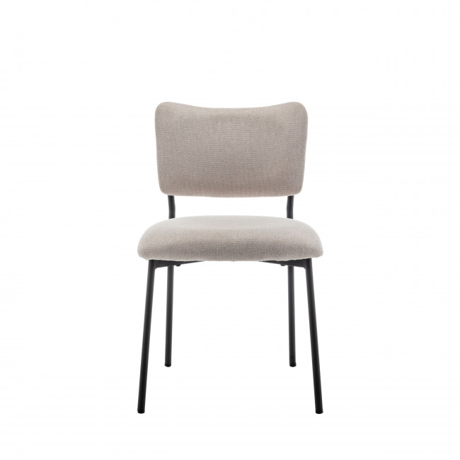 Vander - Lot de 2 chaises en tissu et métal