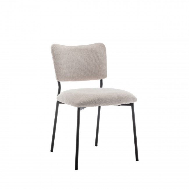 Vander - Lot de 2 chaises en tissu et métal