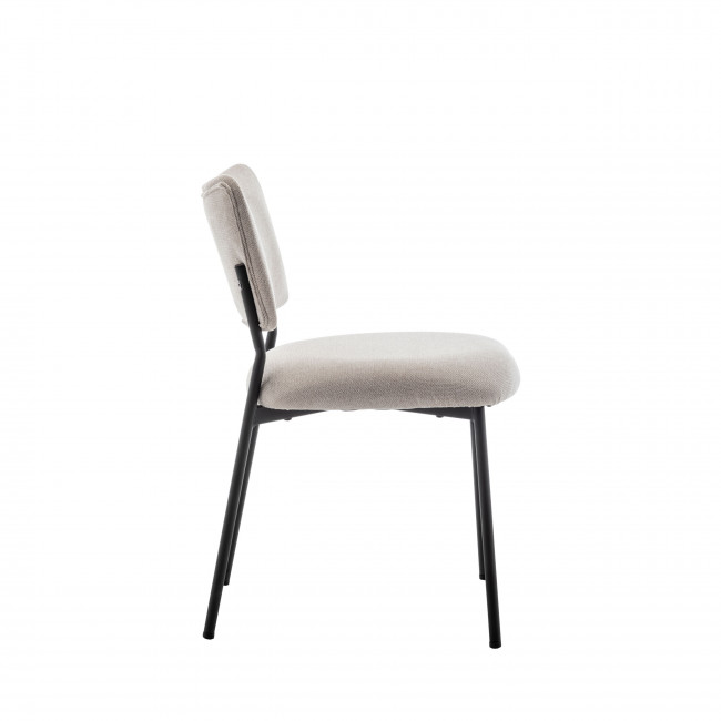 Vander - Lot de 2 chaises en tissu et métal