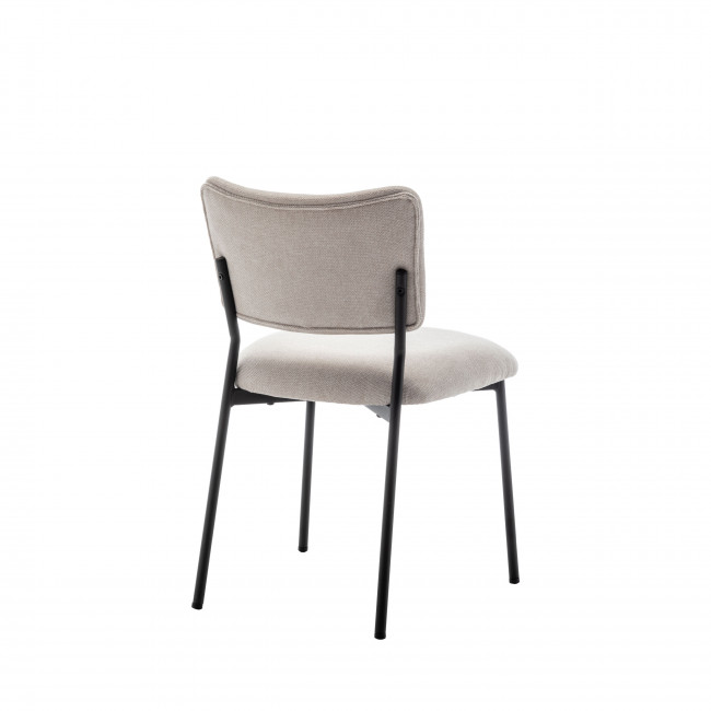 Vander - Lot de 2 chaises en tissu et métal