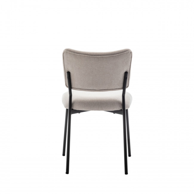 Vander - Lot de 2 chaises en tissu et métal