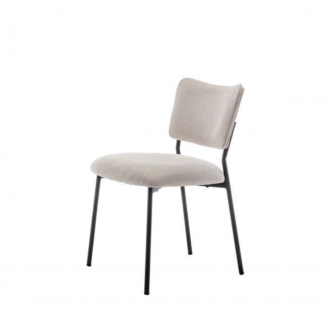 Vander - Lot de 2 chaises en tissu et métal
