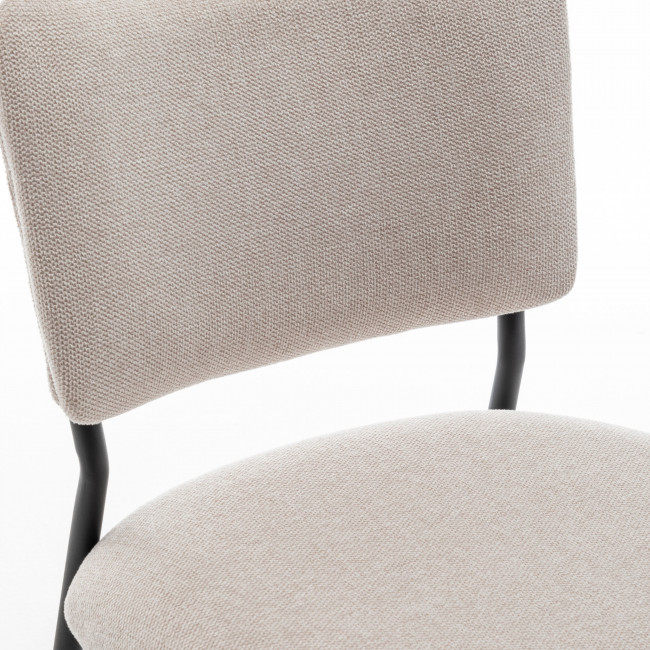 Vander - Lot de 2 chaises en tissu et métal