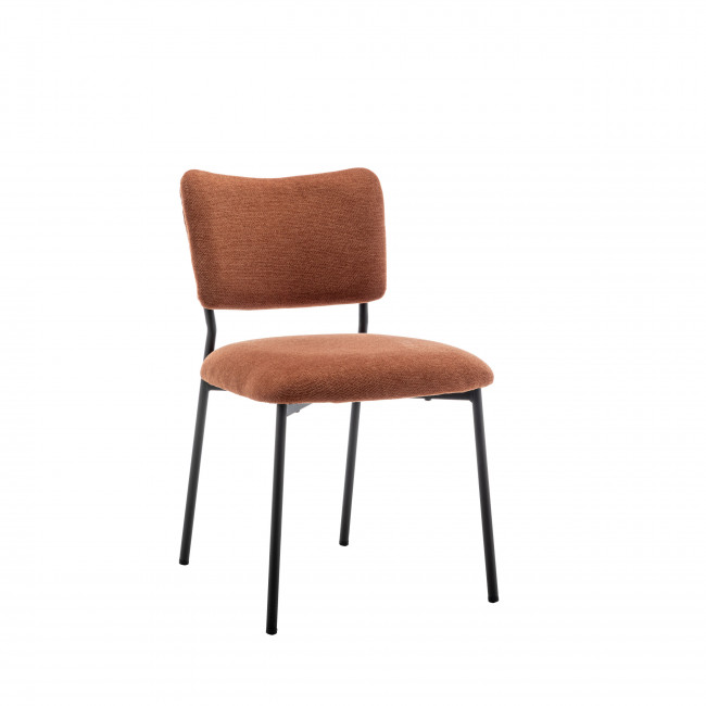 Vander - Lot de 2 chaises en tissu et métal