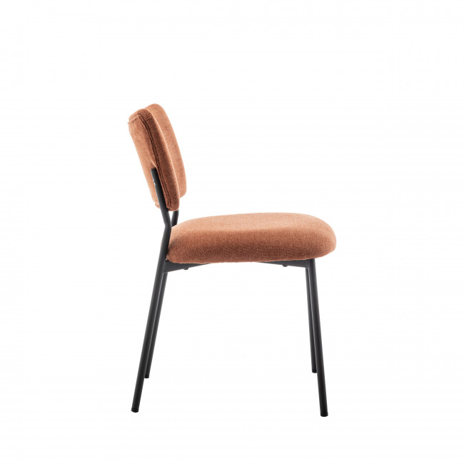 Vander - Lot de 2 chaises en tissu et métal