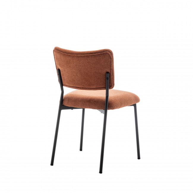 Vander - Lot de 2 chaises en tissu et métal