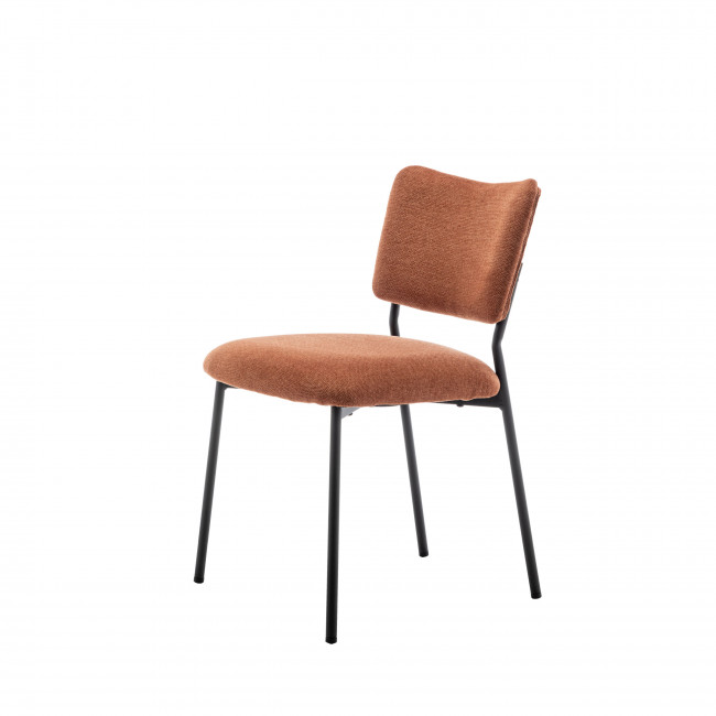 Vander - Lot de 2 chaises en tissu et métal