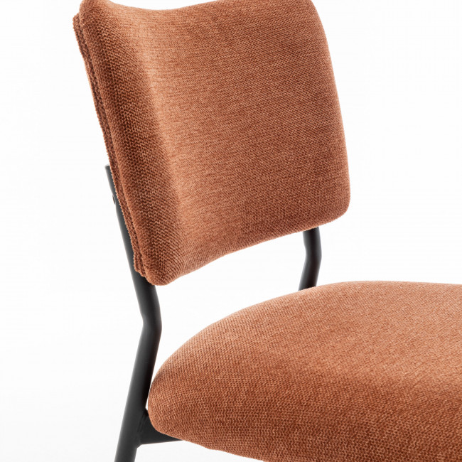 Vander - Lot de 2 chaises en tissu et métal