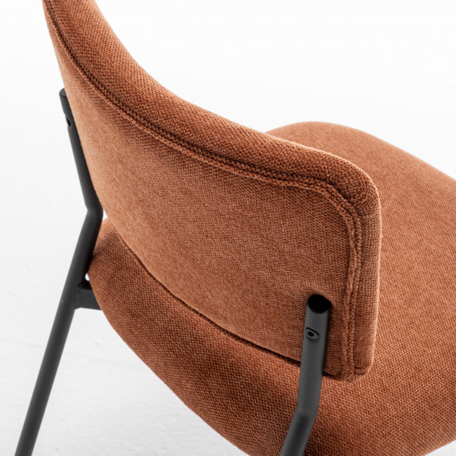 Vander - Lot de 2 chaises en tissu et métal