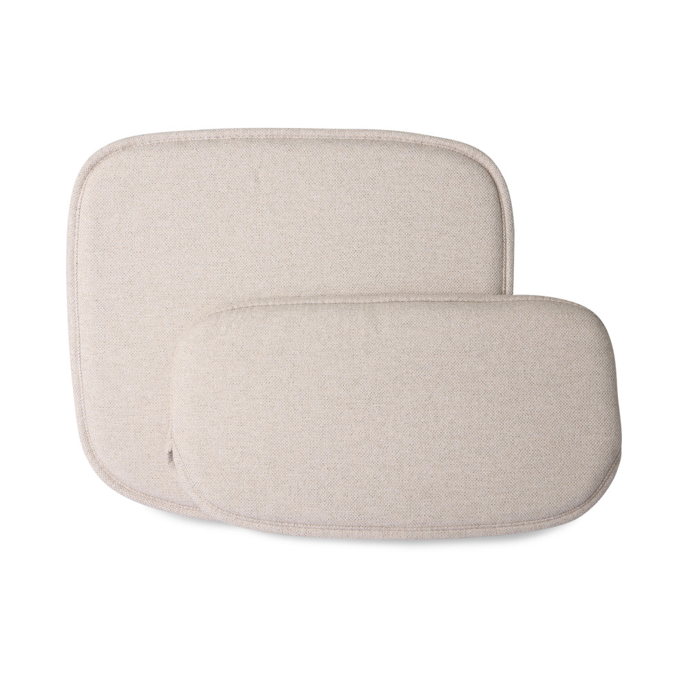 KG029.001W Coussin rehausseur de chaise 45x45 cm Blanc Coton Carré Coussin  de siège