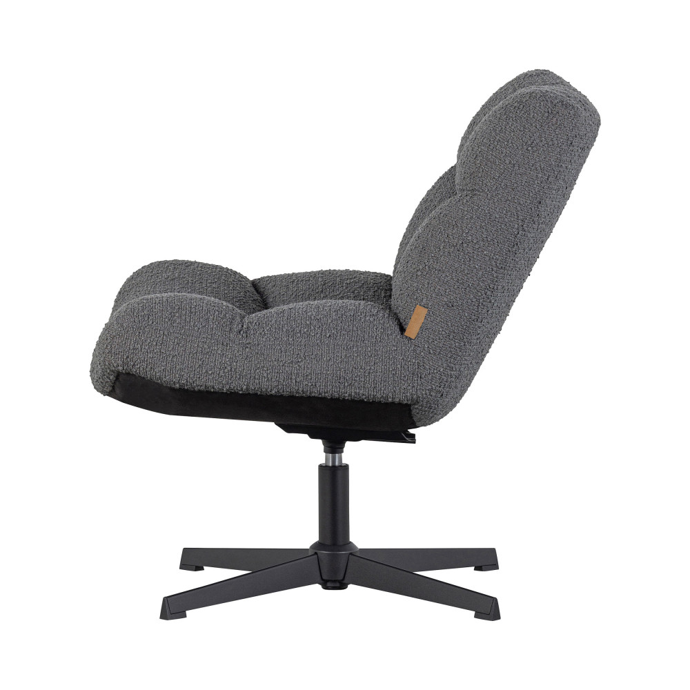 NEW !! Fauteuil pivotant tissu bouclette - Home And U