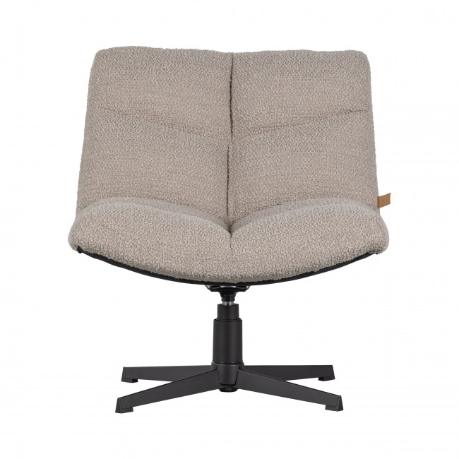 Vinny - Fauteuil pivotant en tissu bouclette