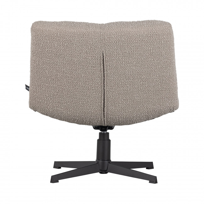 Vinny - Fauteuil pivotant en tissu bouclette