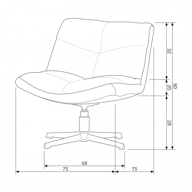 Vinny - Fauteuil pivotant en tissu bouclette