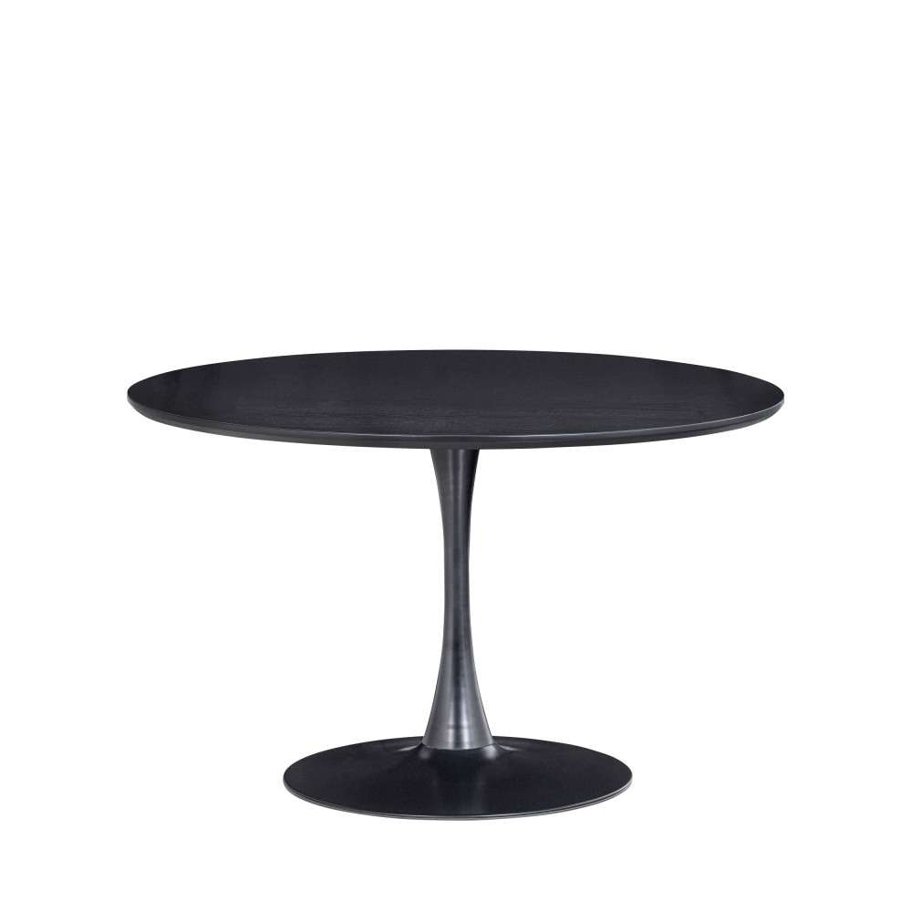 Sammy - Table à manger ronde en bois ø120cm - Couleur - Noir