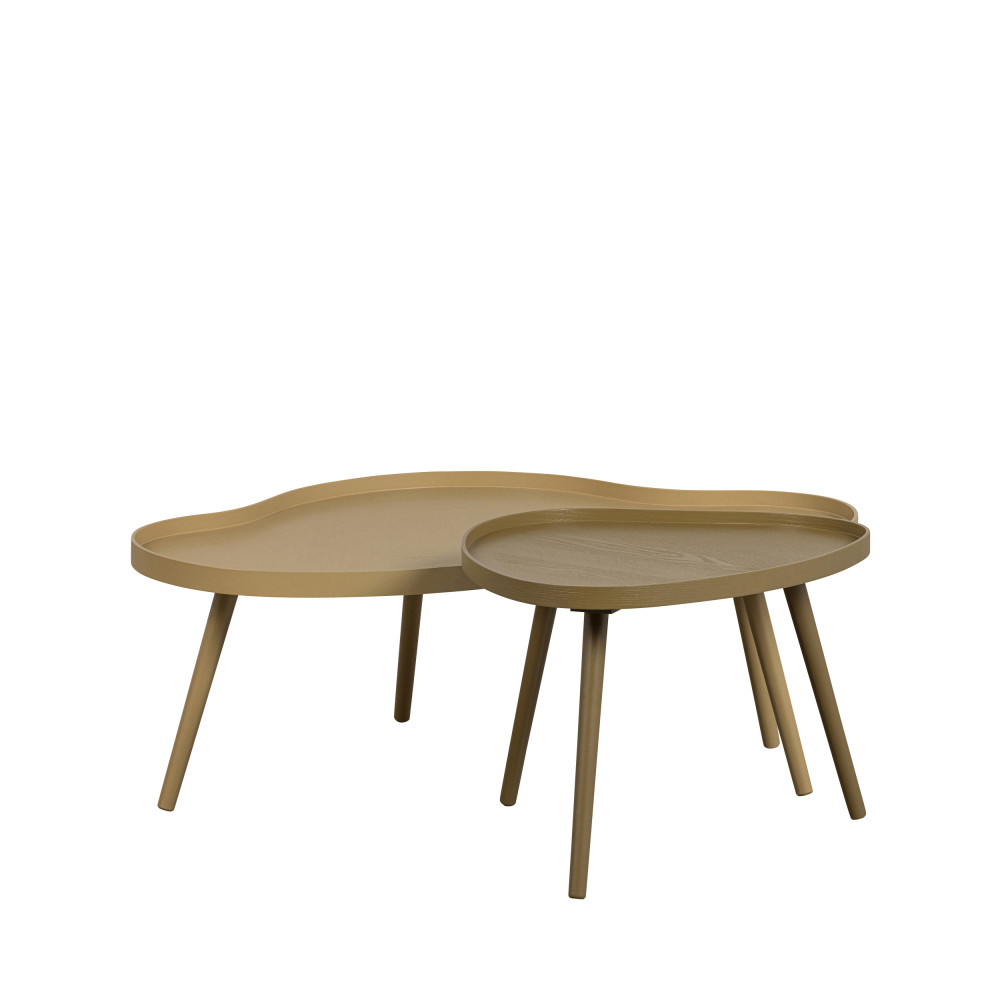Table basse de forme organique en bois 61x40cm Woood - MAE