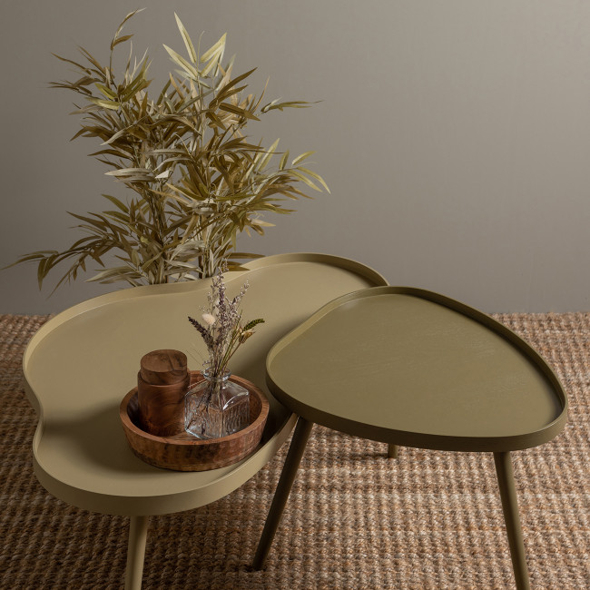 Mae - Table d'appoint de forme organique en bois 100x35cm