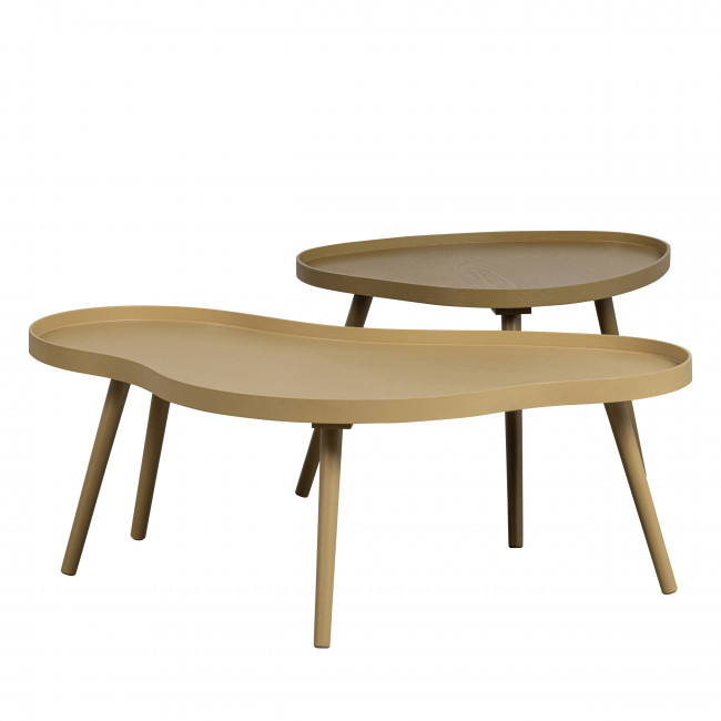 Mae - Table d'appoint de forme organique en bois 100x35cm