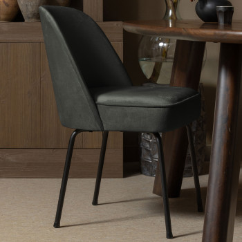 Lot de 2 chaises design en velours Vogue
