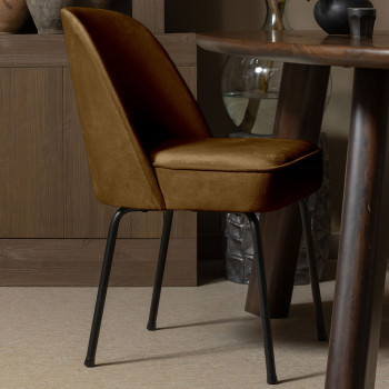 Lot de 2 chaises design en velours Vogue