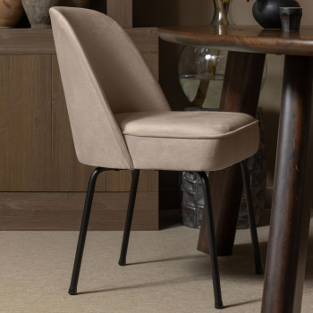 Lot de 2 chaises design en velours Vogue