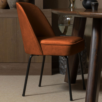 Lot de 2 chaises design en velours Vogue