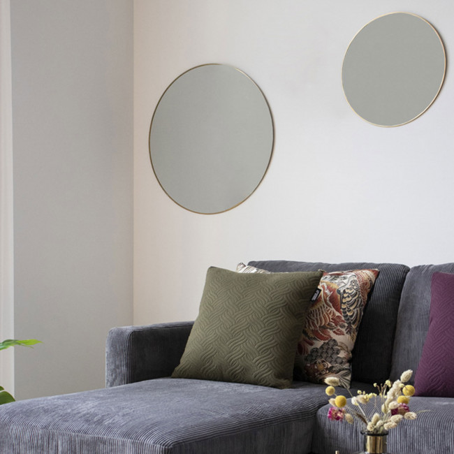 Jersey - Miroir rond en métal ø40cm