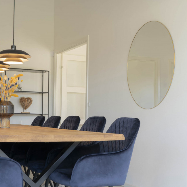 Jersey - Miroir rond en métal ø100cm