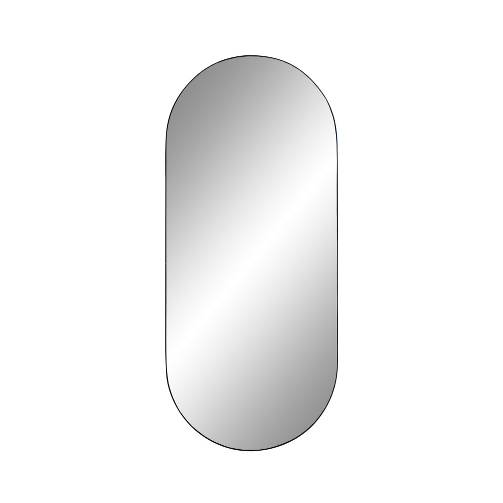 Jersey - Miroir ovale en métal 35x80cm - Couleur - Noir