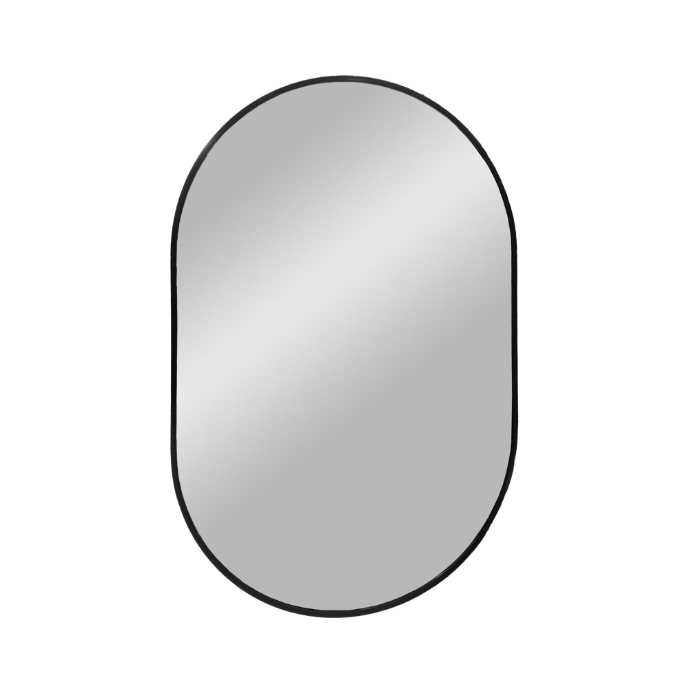 Madrid - Miroir ovale en métal 50x80cm - Couleur - Noir
