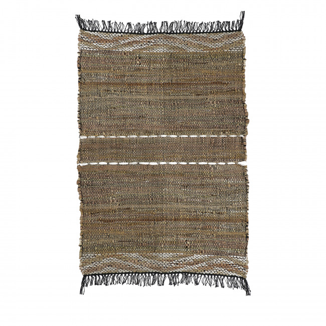 Tapis en jute et cuir recyclé Pomax LANA Drawer